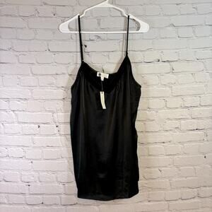 NWT Anthropologie Black Silky Camis Size XL JJ0683